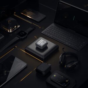 lucid origin an ultra premium futuristic tech setup featuring luxury modern gadgets displayed 0