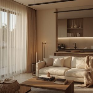 lucid origin create a premium pinterest style vertical scene of a calm modern apartment corne 0 (1)
